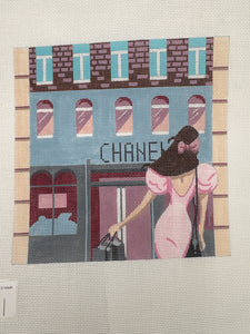 Chanel Store Front - 7" x 7", 18 Mesh