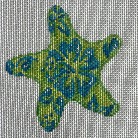 ATct1761BL - Blue/Lime Hibiscus StarfishAssociated Talents Trunk Show May24