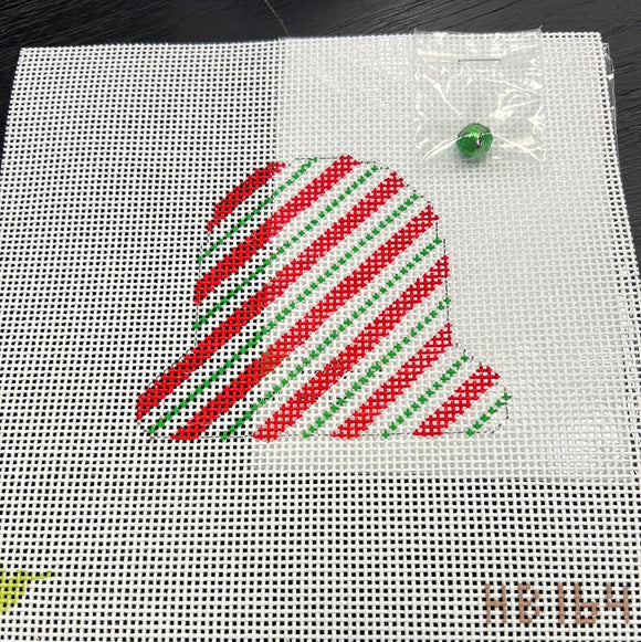 Hummingbird:HB-164 (Bell - Candy Cane with stitchguide)