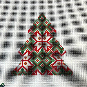 Snowflake Tree 3.5" - Christmas Trees (includes stitch guide by Patricia Sone) - WSTS Sep23
