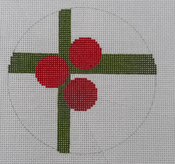 Card Art Ornament - Green Cross