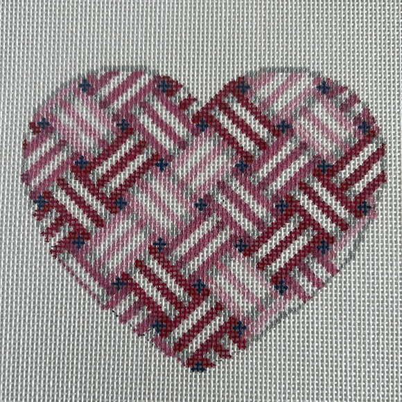 AThe1011 - Woven Ribbon Heart/LargeAssociated Talents Trunk Show May24