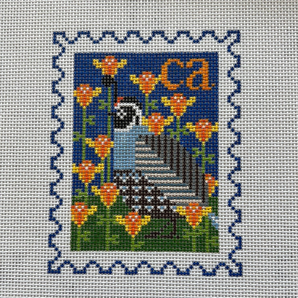 California Stamp - State Bird & Flower Stamps (includes stitch guide) - WSTS Sep23