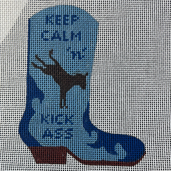 KDTS Apr24 - Mini Cowgirl Boot – “Keep Calm & Kick Ass”   , SKU #OM-380