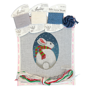 Bunny with Red & Green Scarf Kit