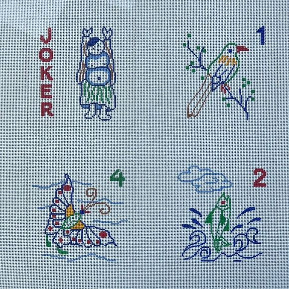 KDTS Apr24 - Set of 4 Coasters – Mahjong Tiles      , SKU #CO4-60