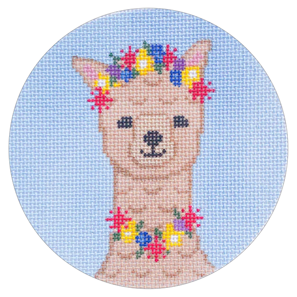 Alana the Alpaca Needlepoint Canvas - 2025 Trunk Show Exclusive