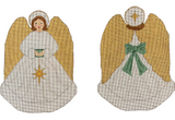 Angel Tree Topper Needlepoint Canvas - 18 Mesh, 7.5" x 10", 2-Sided