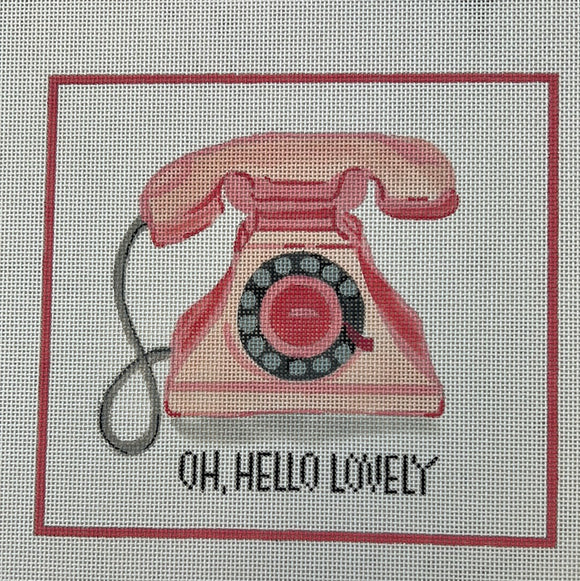 KDTS Apr24 - Lindsay Brackeen – “Oh, Hello Lovely” Retro Pink Telephone , SKU #LB-PL-10