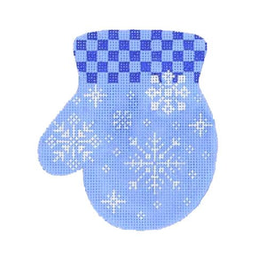 BB 2091 - Mitten - Snowflake / Blue Checked Cuff (L) - KBTS Sep23