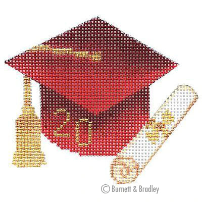 BB 6062 - Graduation Cap - Red with Year - KBTS Sep23