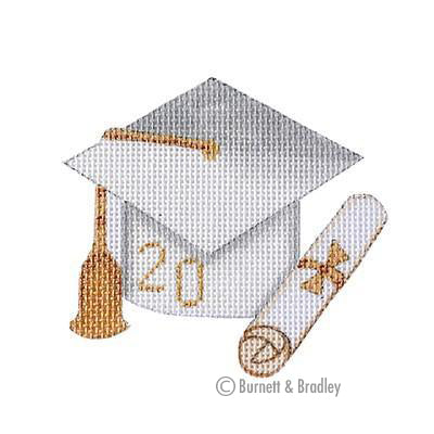 BB 6104 - Graduation Cap - White with Year - KBTS Sep23