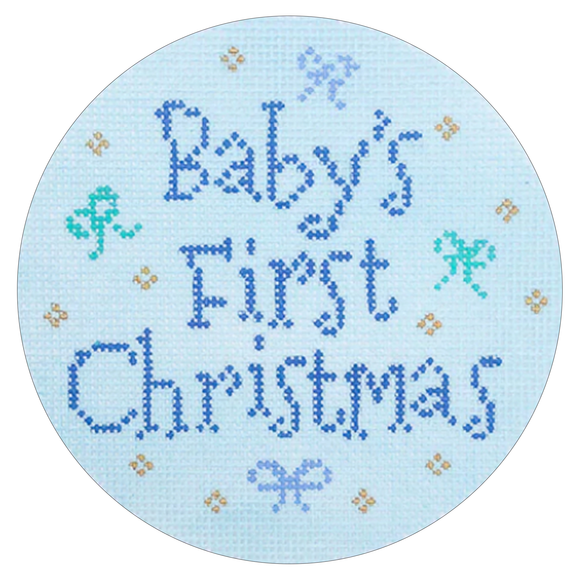 Baby's First Christmas Needlepoint Canvas - 2025 Trunk Show Exclusive