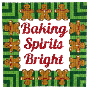 Baking Spirits Bright Needlepoint Canvas - 13 Mesh, 10" x 10"