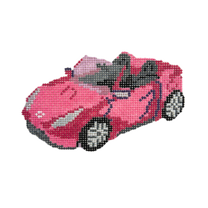 Barbie Car Needlepoint Canvas - 4" x 2.5", 18 Mesh