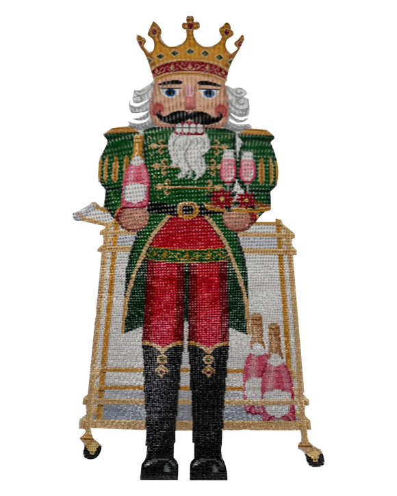 Barry Barcracker aka Nutcracker with Bar Car Cart, DEPOSIT Canvas - by Susan Roberts (EXCLUSIVE)