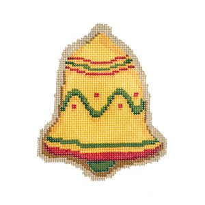 Bell Sugar Cookie Needlepoint Canvas - 18 Mesh, 4" x 3"