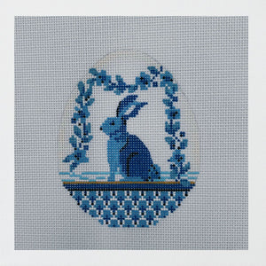 Blue Garland Bunny Egg