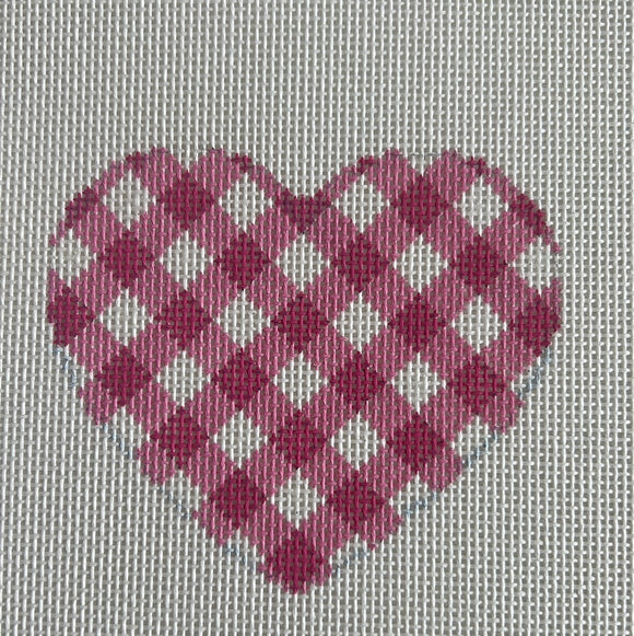 AThe855HP - Hot Pink Gingham HeartAssociated Talents Trunk Show May24