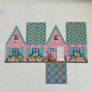 PRESALE: AThh101 - Easter Cottage Blue Lattice Roof Associated Talents Trunk Show May24