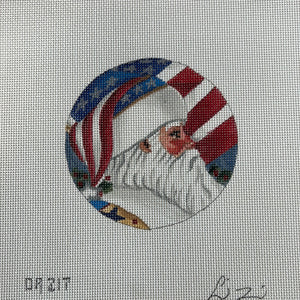 TTOR217 - Patriotic Santa Ornament