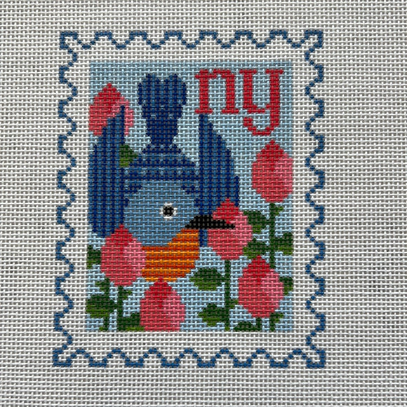 New York Stamp - State Bird & Flower Stamps (includes stitch guide) - WSTS Sep23