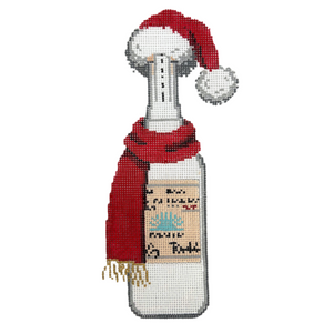 Casa Bottle - Santa Hat & Scarf - 7" x 2", 18 Mesh