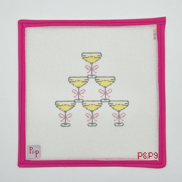 Champagne Tower Needlepoint Canvas - 4.5