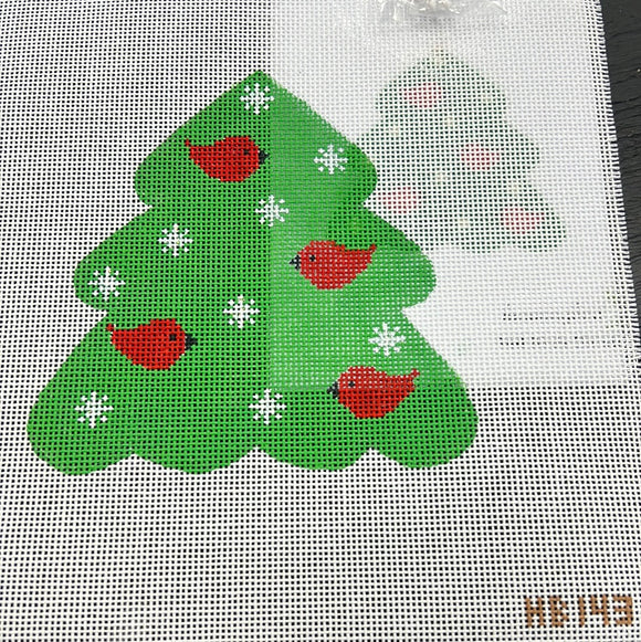 Hummingbird:HB-143 (Christmas Tree - Red Birds Tree with stitchguide)