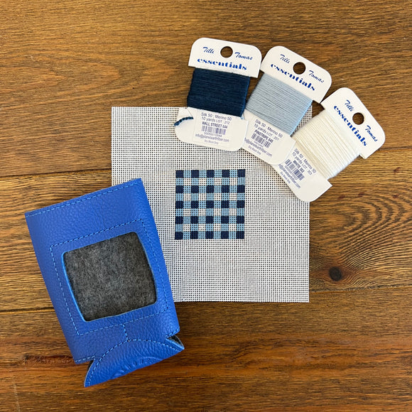 Beginner Kit: Blue Gingham Koozie