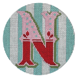 "N" Noel Ornament