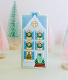 Christmas Village Blue Row House