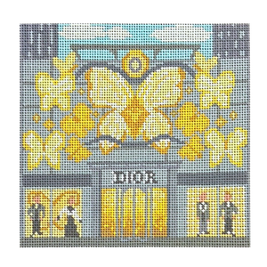 Dior Storefront Needlepoint Canvas - 5" x 5", 18 Mesh