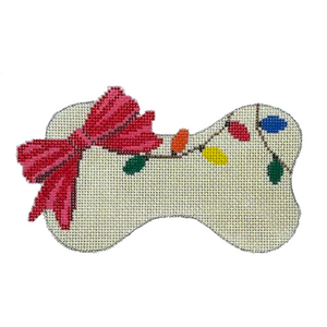 Dog Bone - Lights Canvas - 18 Mesh, 5.5" x 3.25"