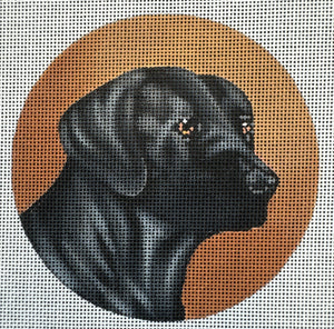 TTASP172 - Black Lab on Tan/Brown #18