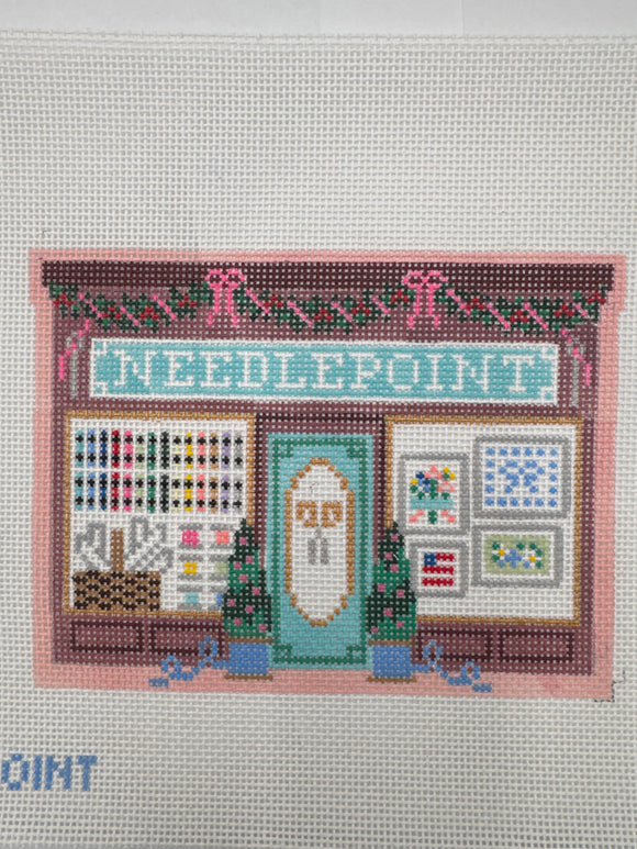 Christmas Village Needlepoint Shop