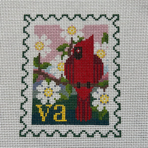 Pre Sale Virginia Stamp - State Bird & Flower Stamps (includes stitch guide) - WSTS Sep23