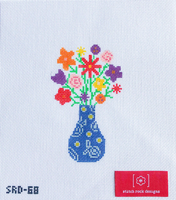 Farmers Market Flowers Needlepoint Canvas - 2025 Trunk Show Exclusive