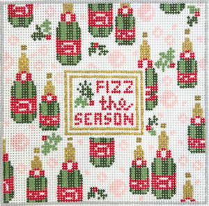 Fizz the Season Canvas - 13 Mesh, 6" x 6"