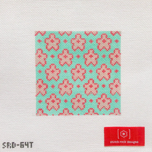 Flowers on Turquoise (4 inch) - 2025 trunk Show