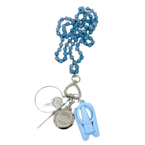 French Blue Chatelaine with Heart Charm