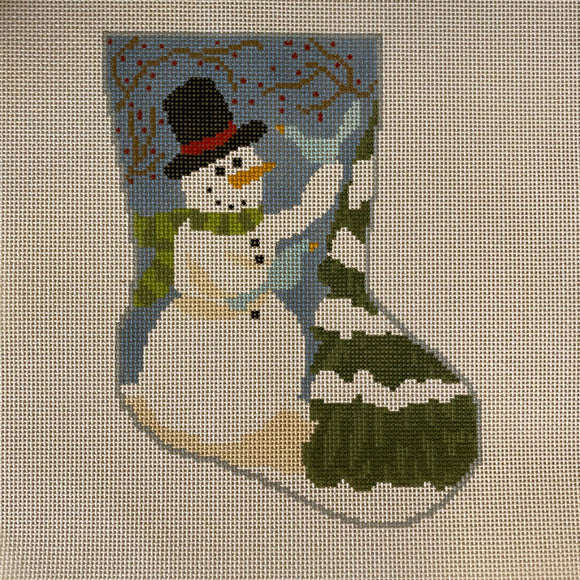 KCDTS Frosty Midsize Stocking Canvas 18 Mesh