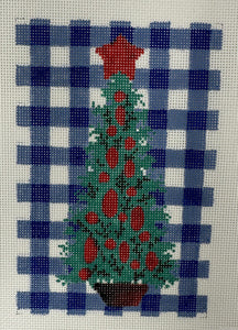 Blue Gingham Christmas Tree Curious Cowgirl Trunk Show July 2024