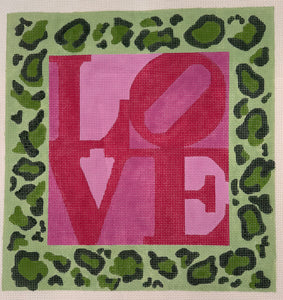 Love with Green Cheetah Border