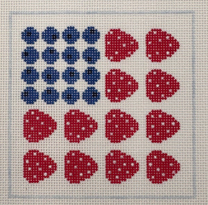 Flag Cake Square Canvas