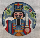 Nutcracker Prince Needlepoint Canvas - 4" Round, 18 Mesh