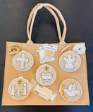 NEW!  White & Gold Nativity Series