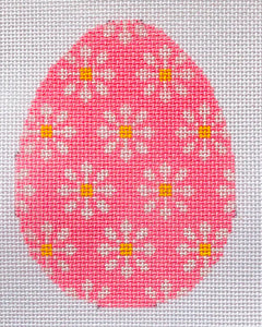 Daisy Egg - Pink Needlepoint Canvas - 2025 Trunk Show