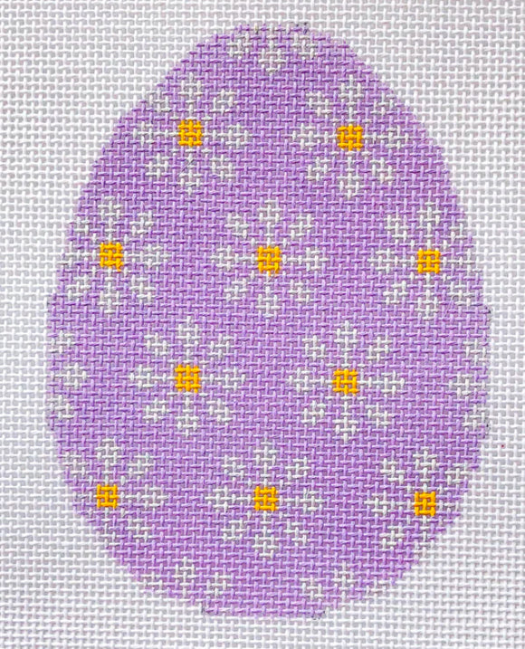 Daisy Egg - Lavender Needlepoint Canvas - 2025 Trunk Show