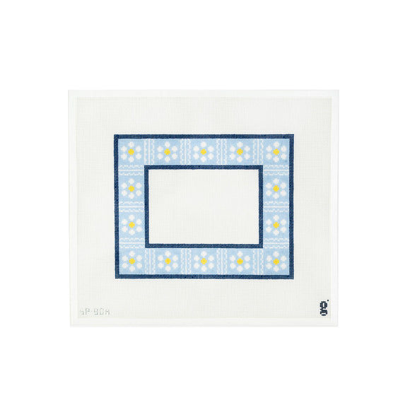 GP90a-Scallop Daisy Frame Blue